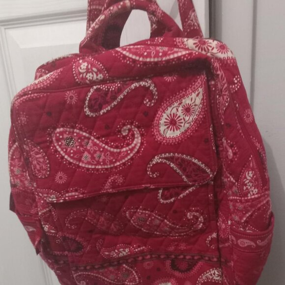 Vera Bradley Red Backpack - Picture 2 of 3